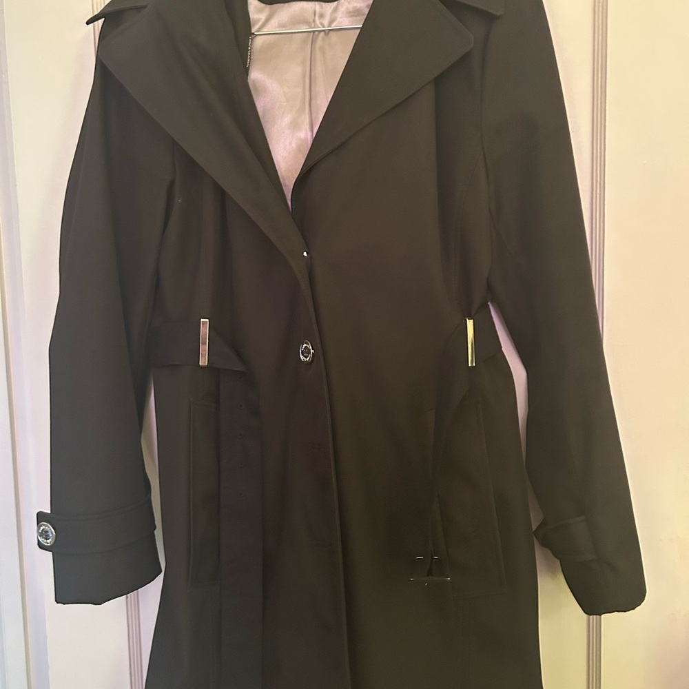 Calvin Klein Women's Black Trench Coat - Picture 11 of 13